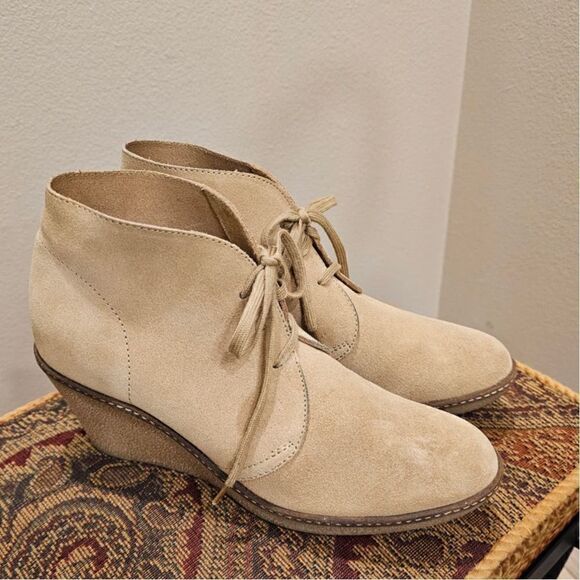 J. Crew Women's Suede Wedge Ankle Boots Size 9 - Picture 1 of 9